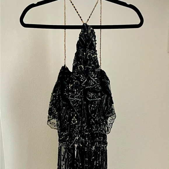 Full length dress beaded black - Picture 1 of 3